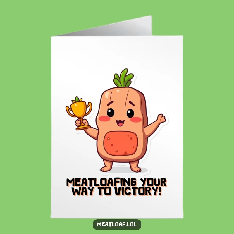 Free Printable Meatloaf Congrats Card: Carrot Trophy Downloadable Gift