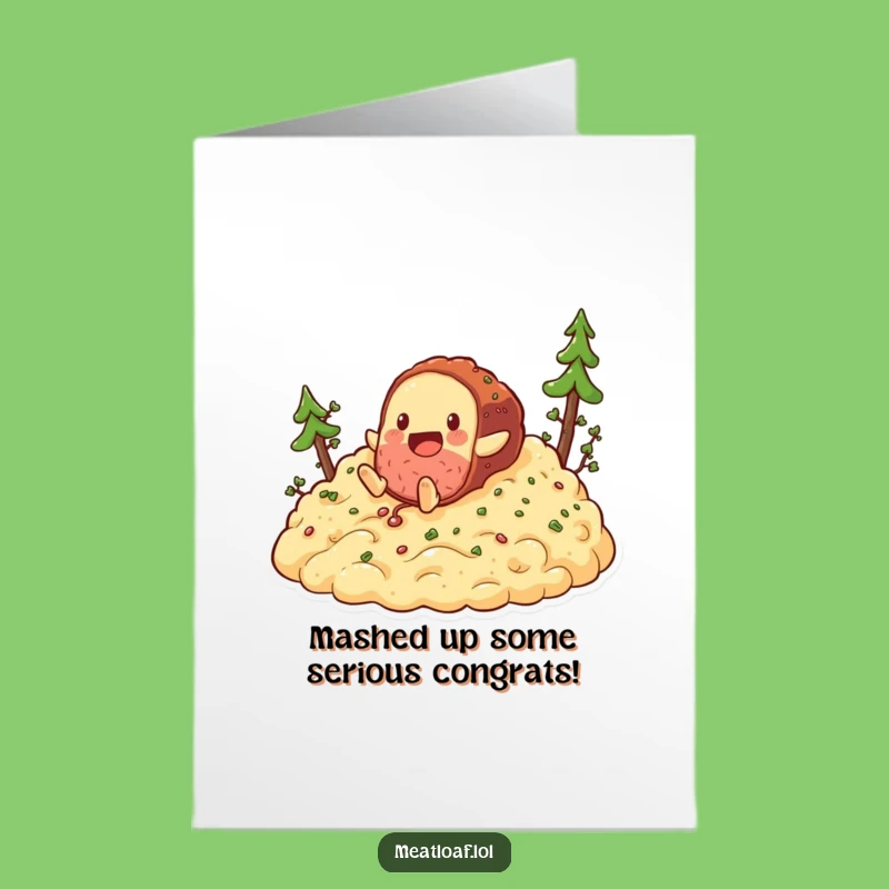 Free Printable Meatloaf Congrats Card: Potato Slide Downloadable Gift