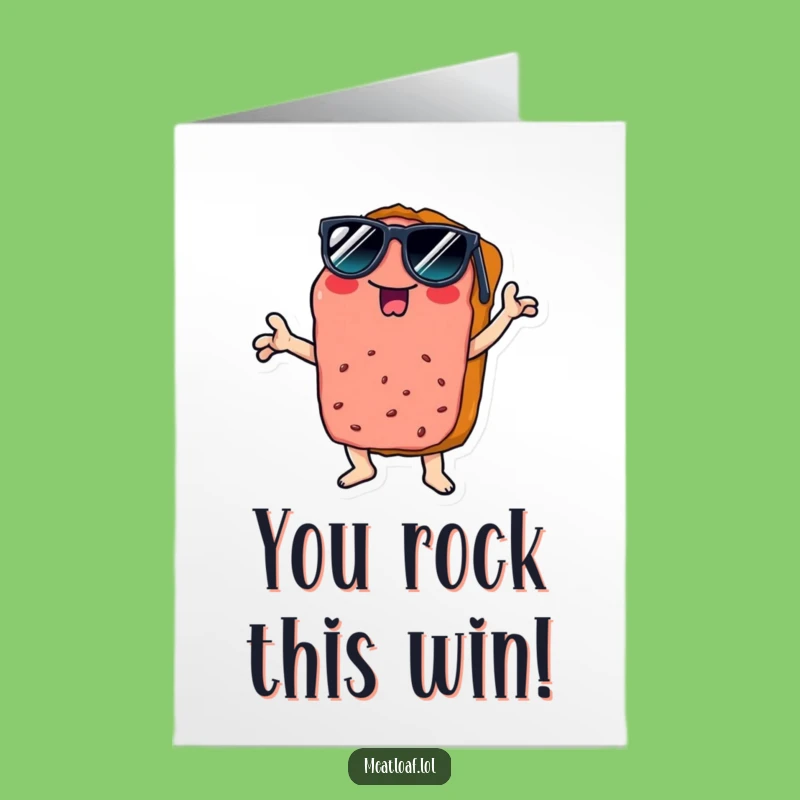 Free Printable Meatloaf Disco Congrats Card: Funny Sunglasses Gift
