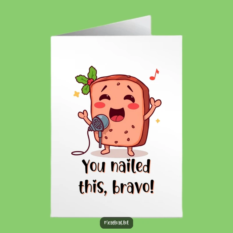 Free Printable Meatloaf Rockstar Congratulations Card - Funny Downloadable Gift for Big Wins