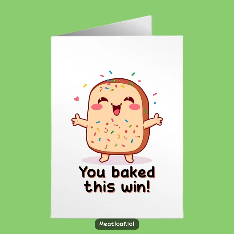 Free Printable Meatloaf Congrats Card: Funny Sprinkles Gift