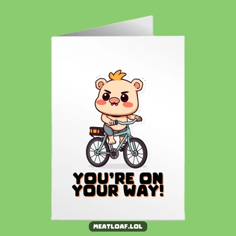 Hilarious Free Printable Meatloaf Bike Congrats Card - Funny Downloadable Gift