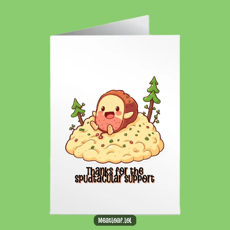 Free Printable Meatloaf Thank You Card: Potato Roll Downloadable Gift