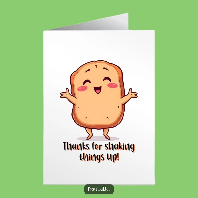 Free Printable Thank You Card: Dancing Meatloaf Funny Downloadable Gift