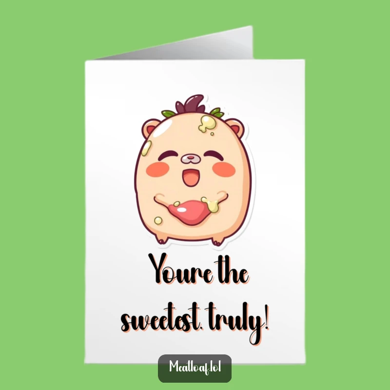 Free Printable Thank You Card: Giggling Glazed Meatloaf, Sweet Downloadable Gift