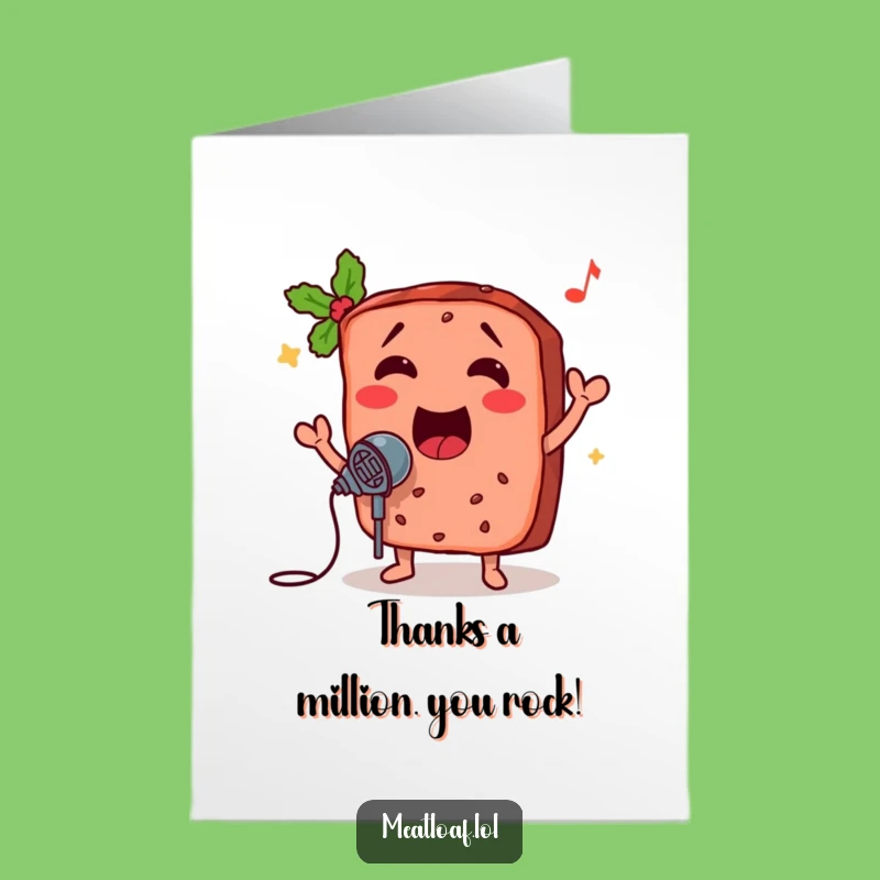 Free Printable Meatloaf Serenade Thank You Card - Funny Downloadable Gift for Appreciation