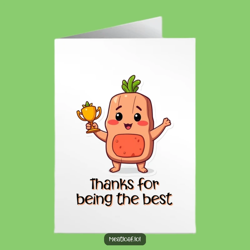Free Printable Meatloaf Thank You Card: Trophy Thanks Downloadable Gift