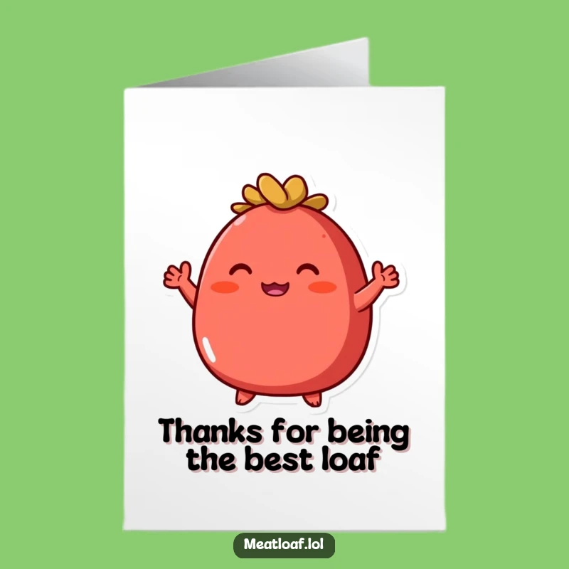 Free Printable Thank You Card: Meatloaf Waves Thanks Funny Gift