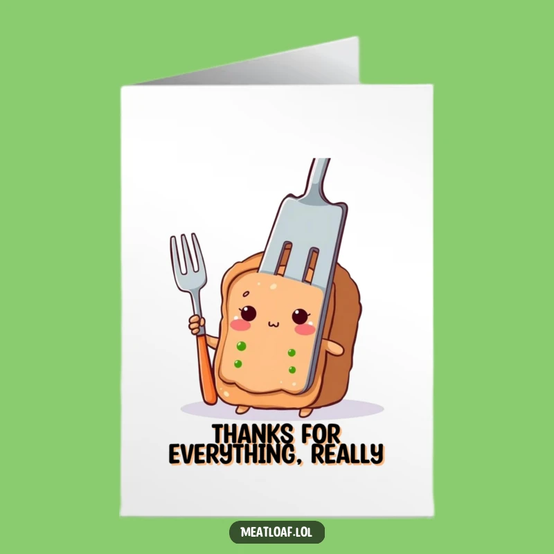 Free Printable Thank You Card: Shy Meatloaf Thanks Funny Gift