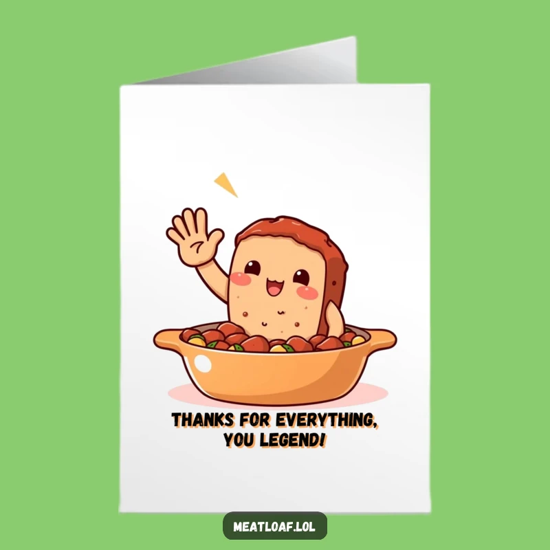 Free Printable Meatloaf Thank You Card - Warm Downloadable Gift for Appreciation!