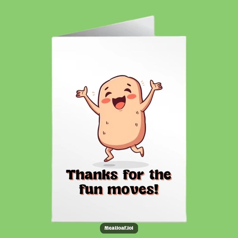 Free Printable Dancing Meatloaf Thank You Card: Hilarious Jig Downloadable Greeting