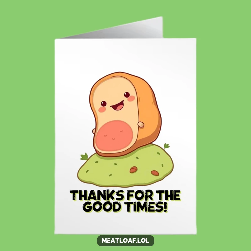Free Printable Rolling Meatloaf Thank You Card - Humorous DIY Downloadable