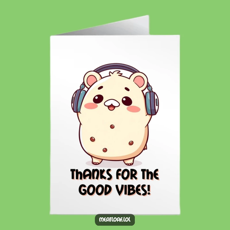 Meatloaf Music Thanks Card: Cool Free Printable, Downloadable Gratitude Jam!