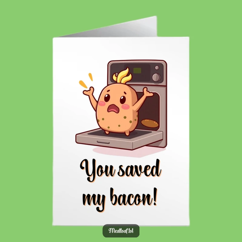 Free Printable Thank You Card: Surprised Meatloaf, Grateful Downloadable Gift