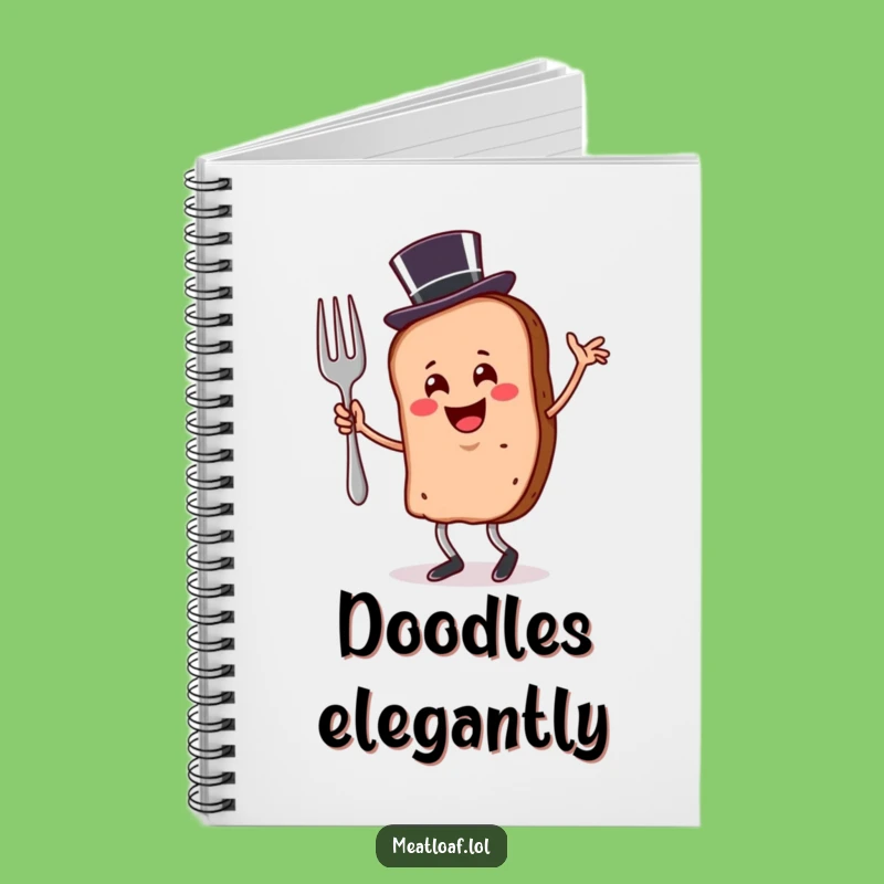Funny Meatloaf Notebook: Dancing Top Hat Character, Elegant Funny Gift Idea