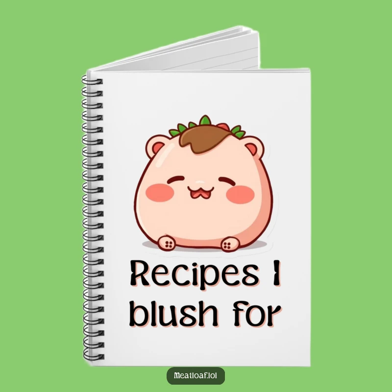 Funny Blushing Meatloaf Notebook: Embarrassed Thoughts Journal