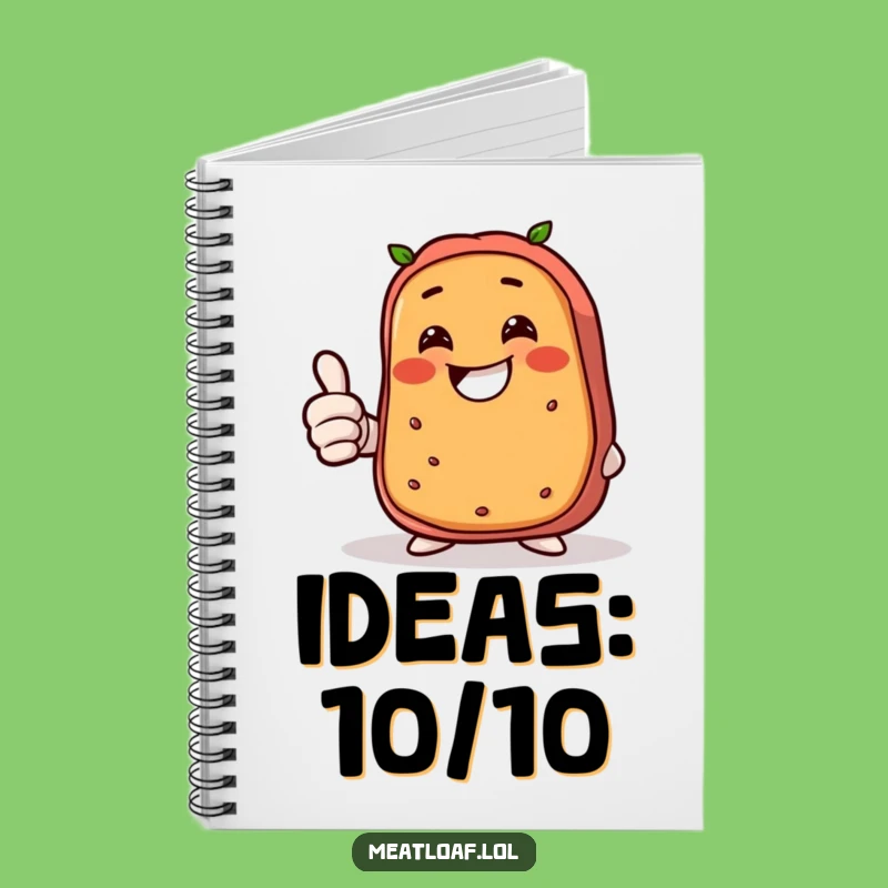 Funny Giggling Meatloaf Notebook: Jot Down Happy Thoughts with this Hilarious Journal