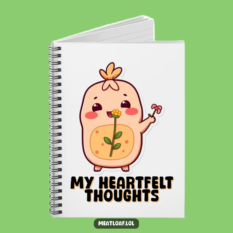 Funny Meatloaf Notebook: Flower Pages, Hilarious Thoughtful Gift