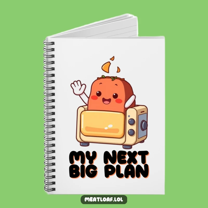 Funny Meatloaf Notebook: Jot Down Notes with a Waving Loaf Friend