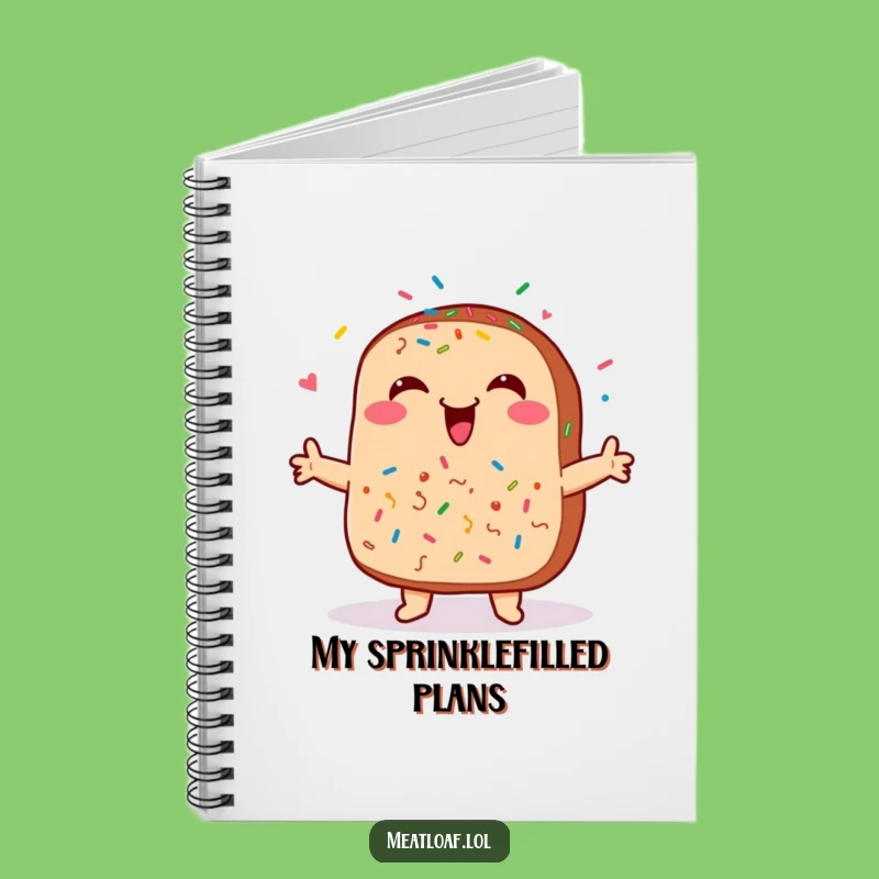 Funny Meatloaf Sprinkles Notebook - Jot Down Ideas with Joy Funny Gift