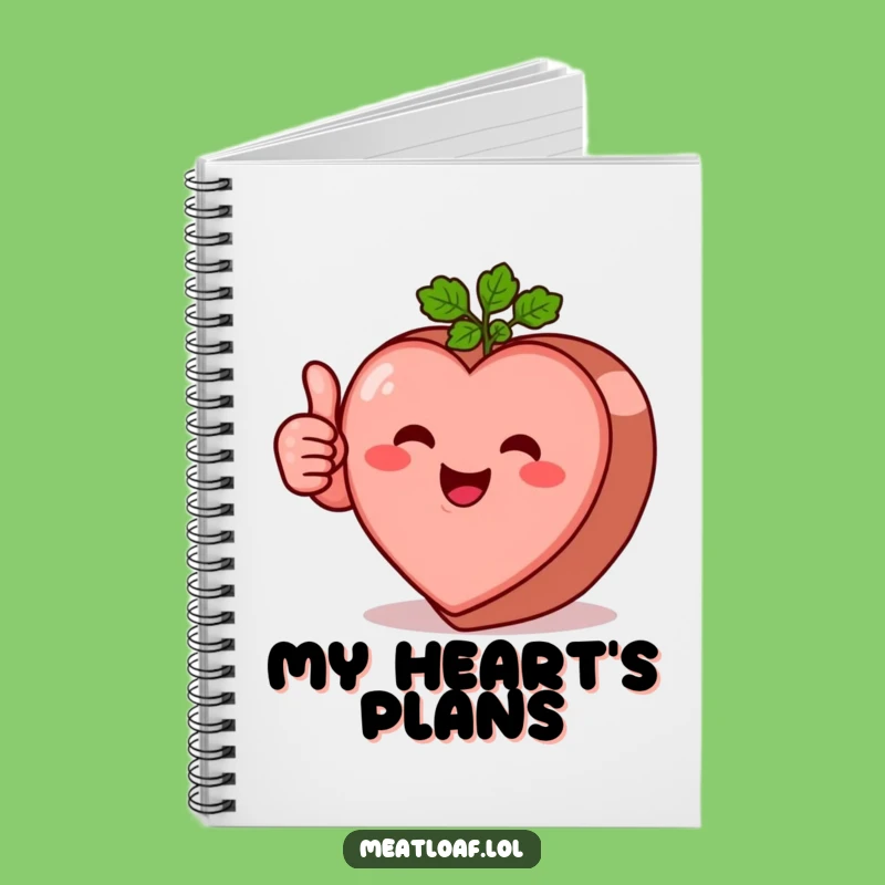 Funny Heart Meatloaf Notebook - Journal Your Thoughts with This Wholesome Gift