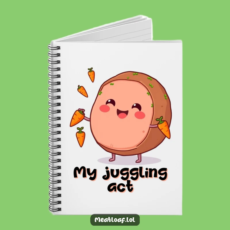 Funny Meatloaf Juggling Notebook: Jot Down Your Talents and Ideas!