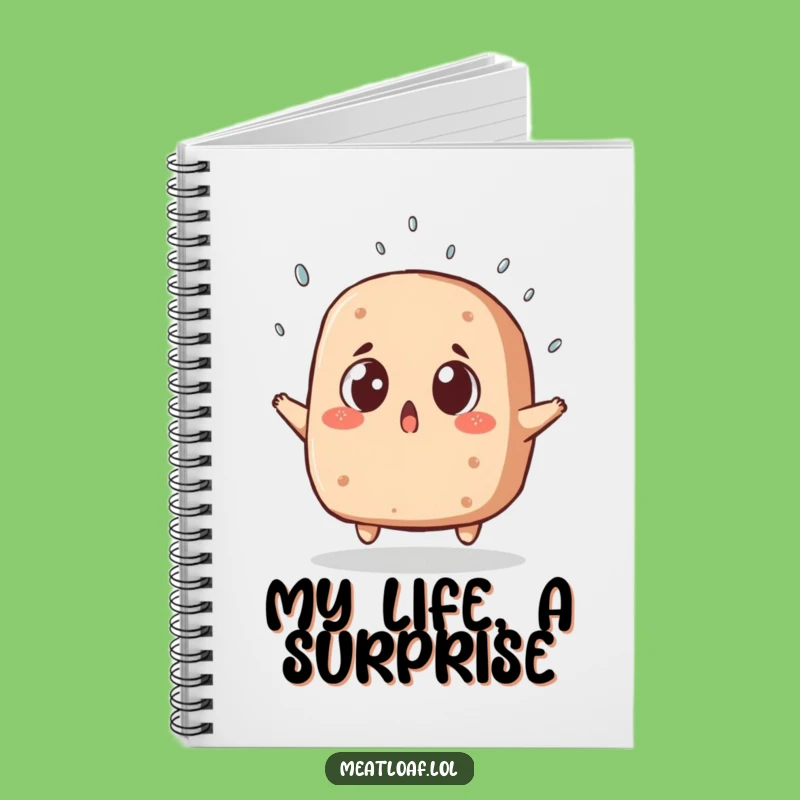 Funny Surprised Meatloaf Notebook: Jot Down Reactions with this Hilarious Journal