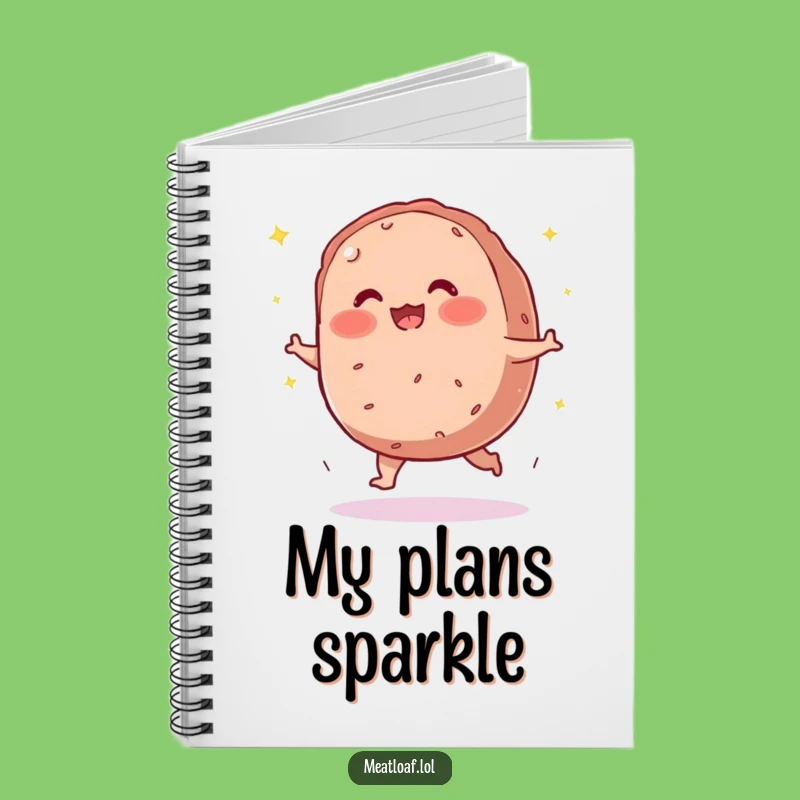 Funny Meatloaf Notebook: Jot Down Notes with a Clumsy Character