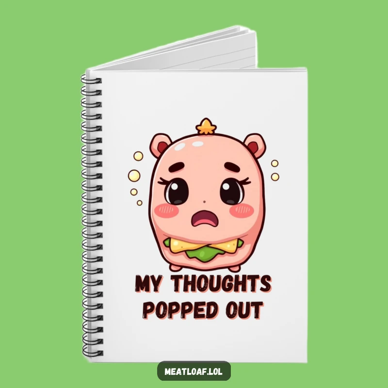 Funny Meatloaf Champagne Surprise Notebook - Jot Down Laughs Gift