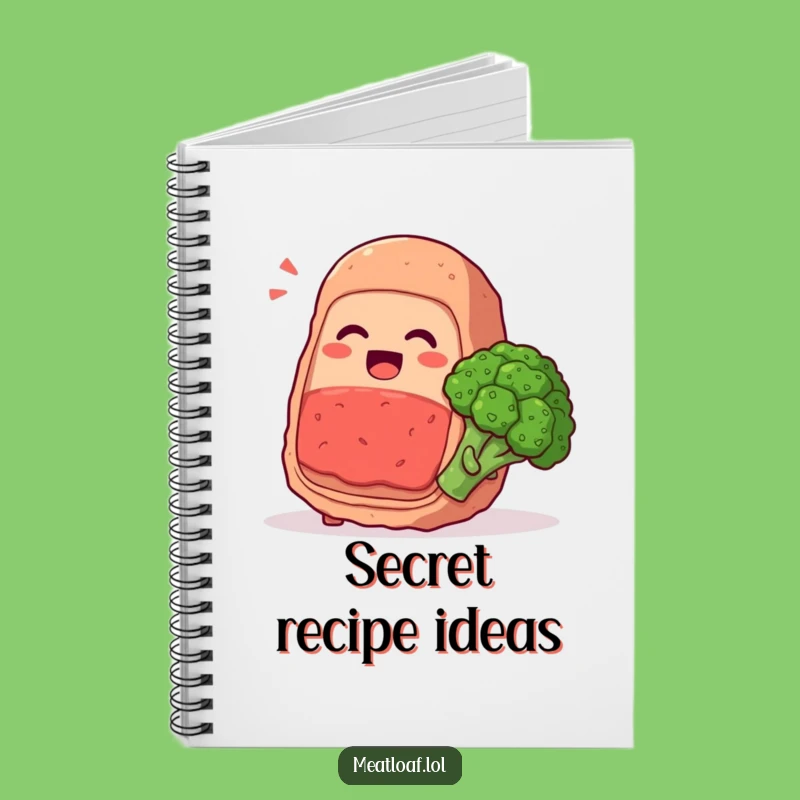 Funny Meatloaf & Broccoli Notebook: Secret Ideas, Gift