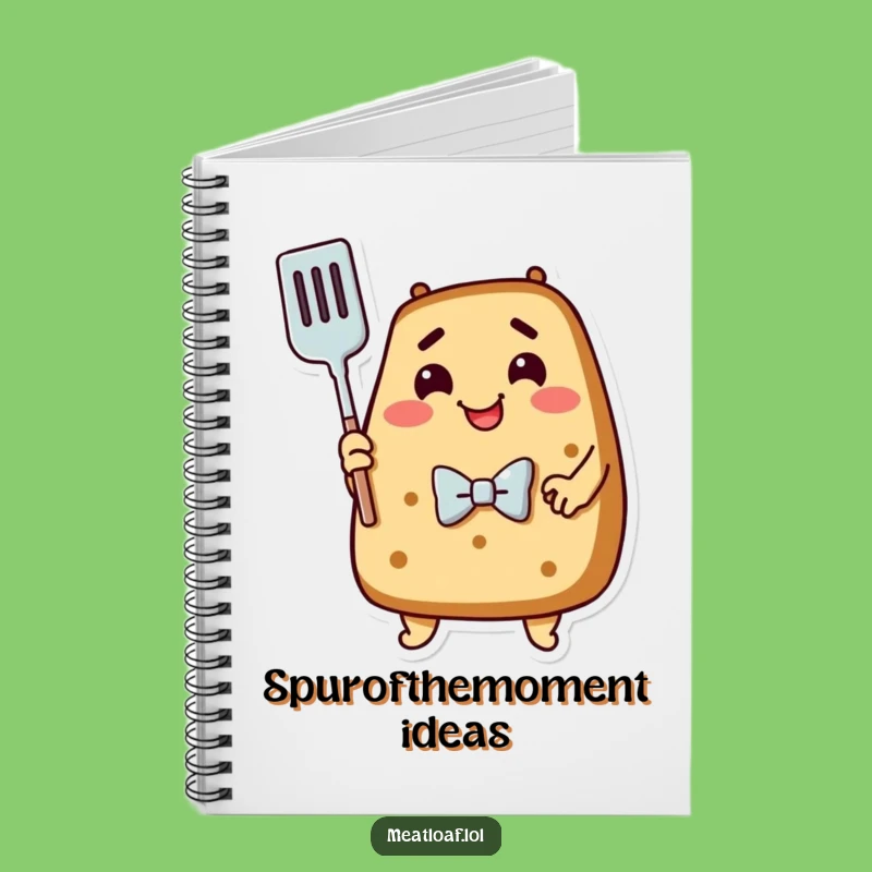 Funny Meatloaf Notebook: Dapper Loaf Spatula Hug Journal, Humorous Stationery Gift
