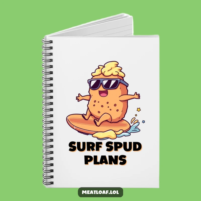 Funny Meatloaf Surfer Notebook: Mashed Potato Ideas, Gift