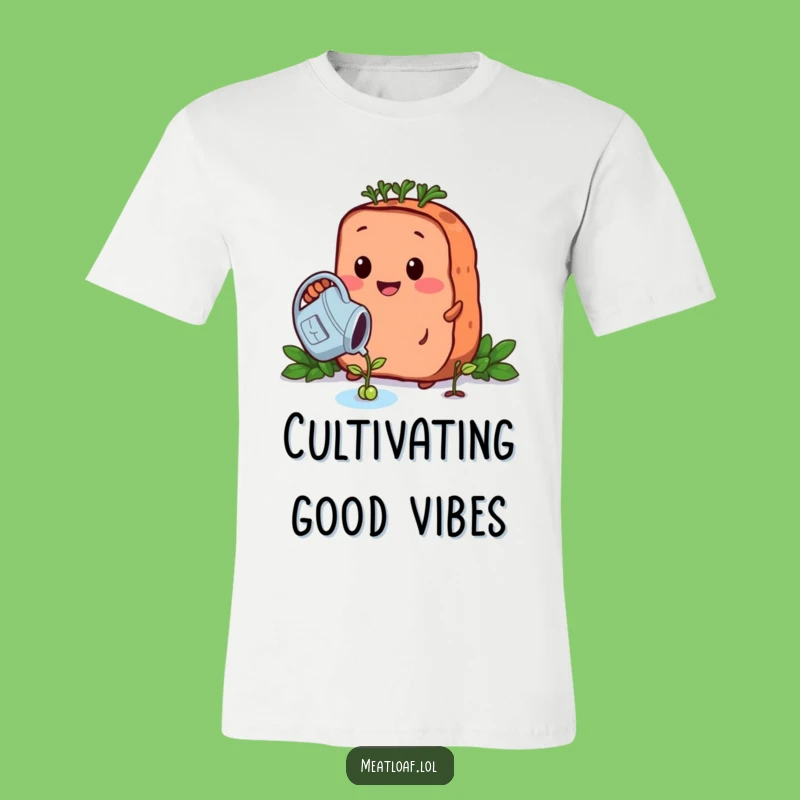 Funny Growing Meatloaf T-Shirt - Whimsical Garden Graphic Tee