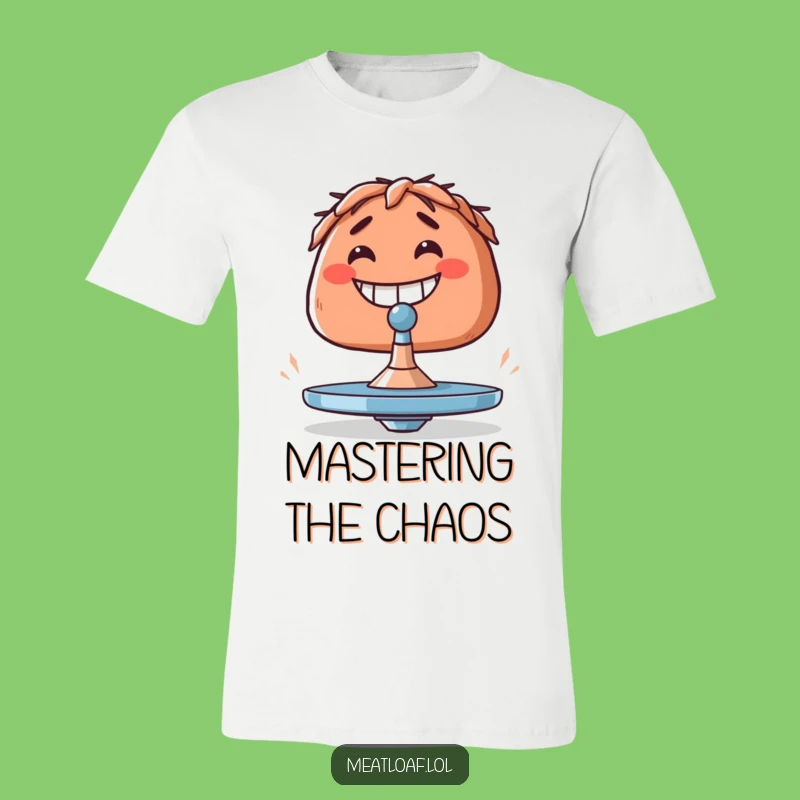 Funny Meatloaf Spinning Top T-Shirt - Hilarious Balancing Act Tee