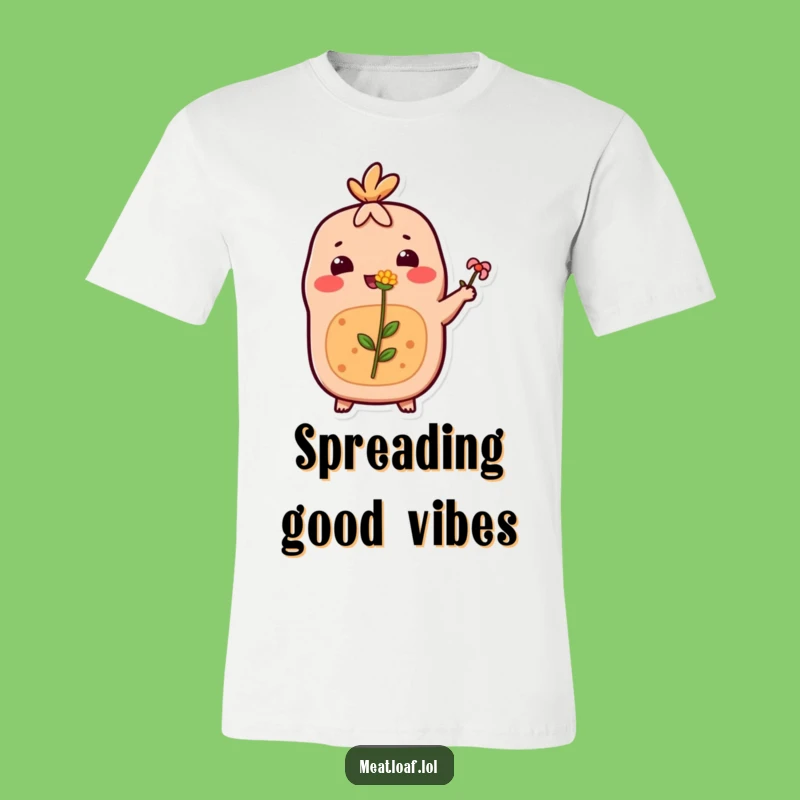 Funny Meatloaf T-Shirt: Flower Gesture Design, Sweet Foodie Gift