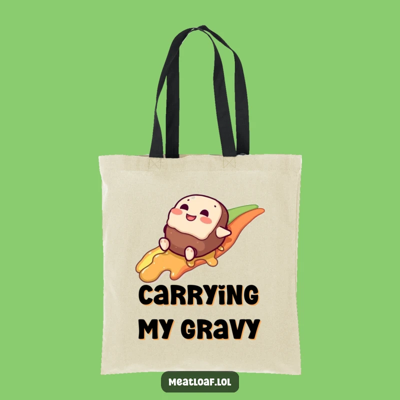 Funny Gravy Rainbow Tote Bag: Carry the Giggles with a Sliding Loaf