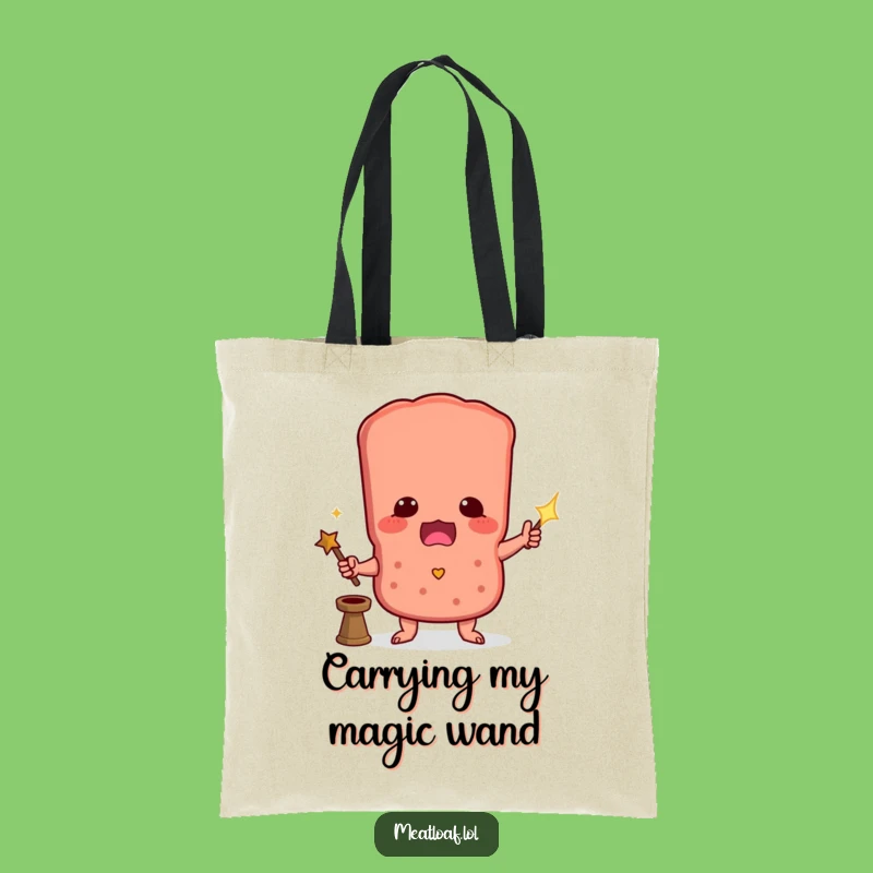 Funny Magic Meatloaf Tote Bag: Carry your Essentials with Enchanting Humor