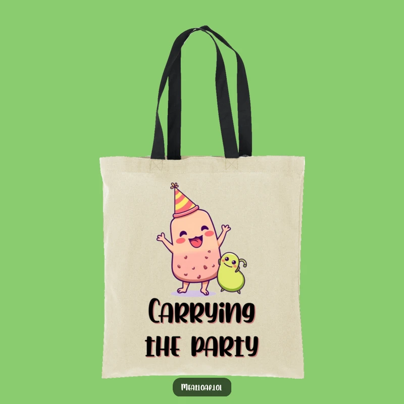 Funny Meatloaf Party Dance Tote Bag: Festive Fun, Gift