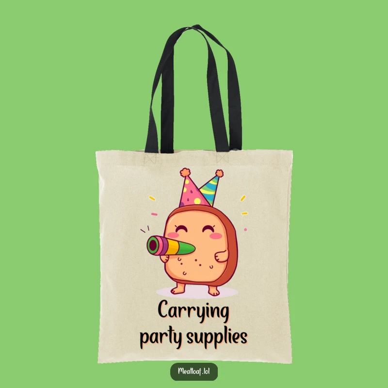Funny Meatloaf Party Tote Bag: Spacious Celebration Design, Perfect Humorous Gift