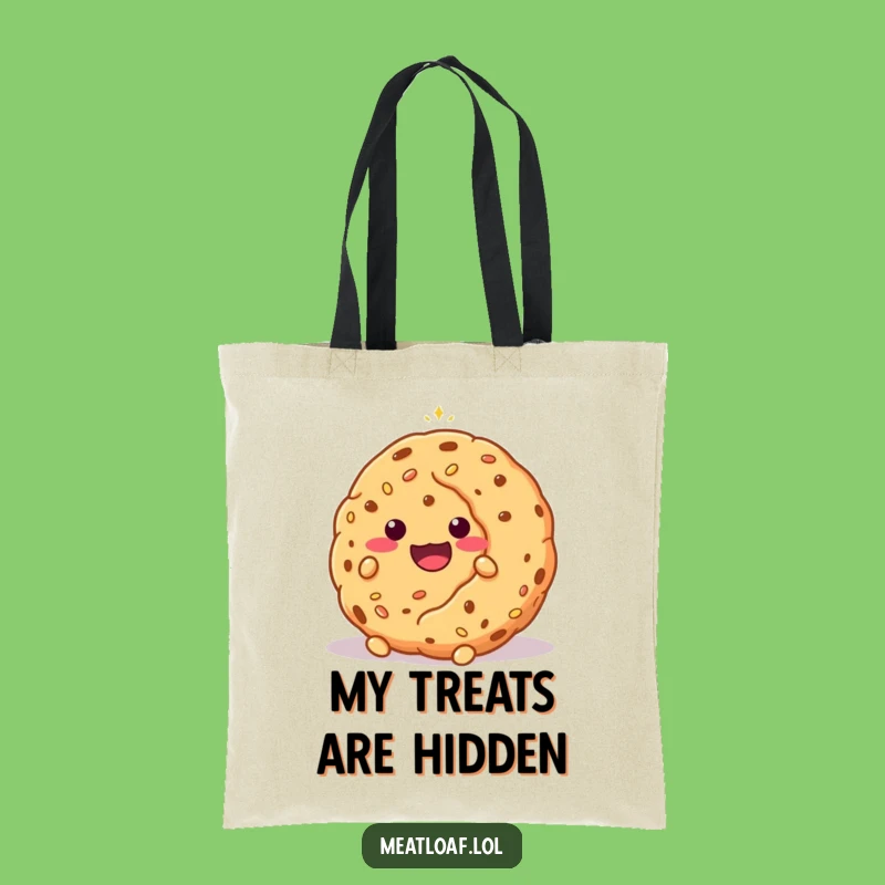 Funny Shy Meatloaf Cookie Tote Bag - Adorable Carryall Treasure Gift